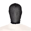 Black mesh face mask, semi-transparent