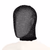 Black mesh face mask, semi-transparent