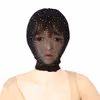 Black mesh face mask, semi-transparent