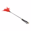 Red feather metal black handle