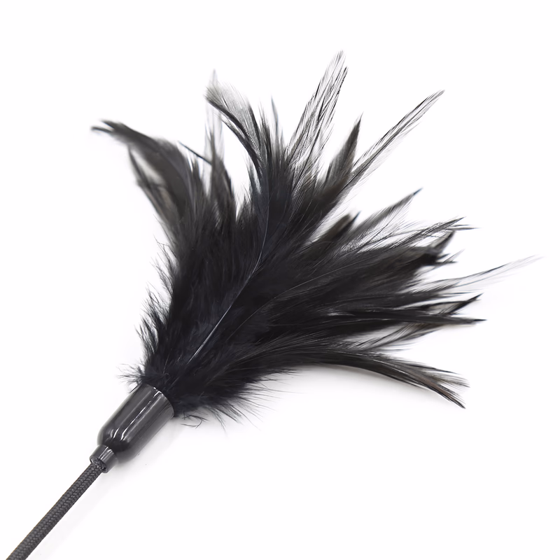 Black feather metal black handle