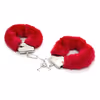 Two handcuffs + blindfold, red three-piece set