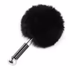 Metallic black spherical feather teaser