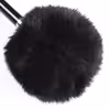 Metallic black spherical feather teaser