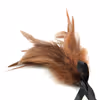 Bow tie with multiple brown feathers