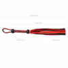 Red and black leather whip