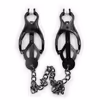 Three-leaf clip, chain, all black, breast clip toy.