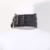 Black double-pin buckle traction chain