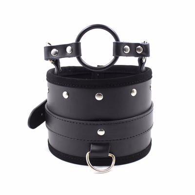 Black silicone eyelet with leather traction