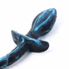 Blue-black silicone tail anal plug