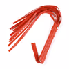 Red leather whip, narrow version, soft whiskers.