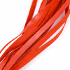 Red leather whip, narrow version, soft whiskers.
