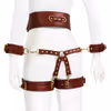 4-piece dark brown bondage outfit