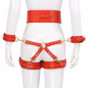4-piece red bondage outfit
