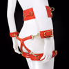 4-piece red bondage outfit