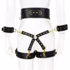 4-piece black bondage outfit
