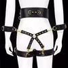 4-piece black bondage outfit
