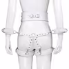 4-piece white bondage outfit