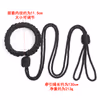Woven cotton and linen rope neck collar long traction rope black