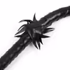 All-black leather whip