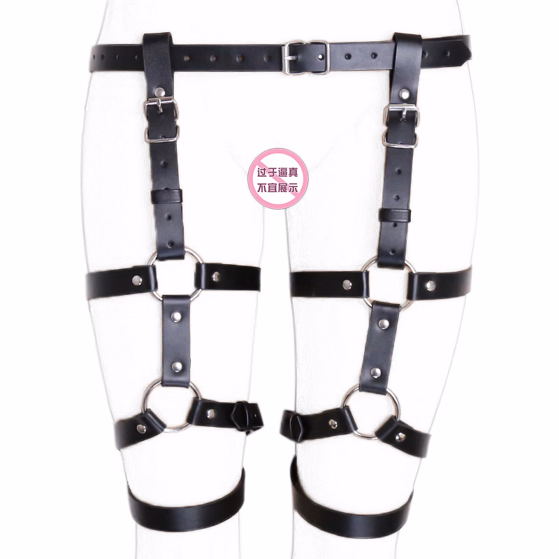 Style A leather pants with drawstring underwear