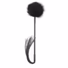 Black feathers, black silicone whiskers