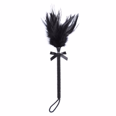 Black bow feather teaser