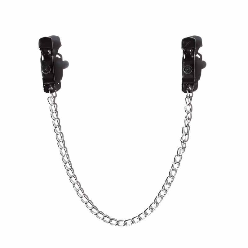 Silver chain nipple clamp