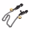Black flat-mouth chain with gold bell