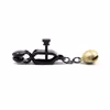 Black and gold trumpet-shaped nipple clamps