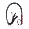 Leather gourd handle - black snake whip