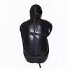 Full-coverage patent leather nostril-exposing suit + 6 black binding straps
