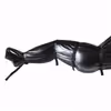 Full-coverage patent leather nostril-exposing suit + 6 black binding straps