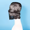 Sexy black lace patterned lingerie headgear