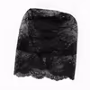 Sexy black lace patterned lingerie headgear