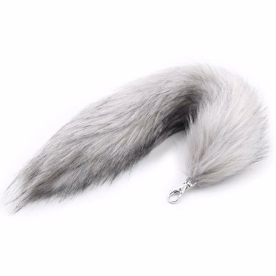Style D, light gray plush hook tail