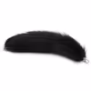 Style E, pure black plush hook tail