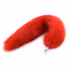 L-shaped all-red plush hook tail