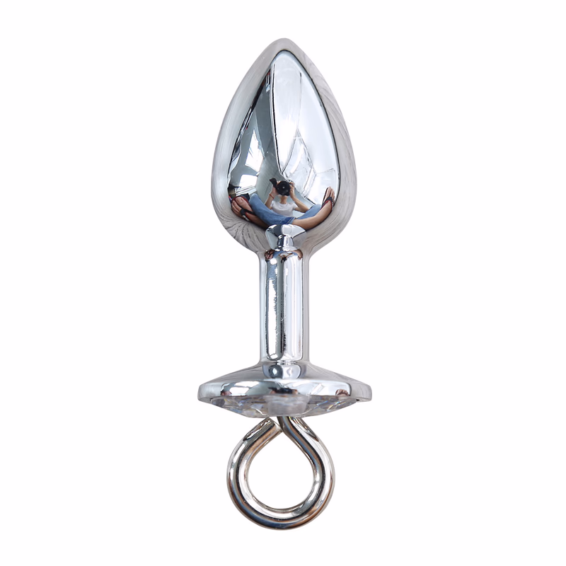 Transparent diamond hook anal plug