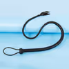 Black long whip with willow leaf tip