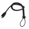 Black long whip with willow leaf tip