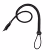 Black long whip with willow leaf tip