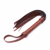 maroon leather whip