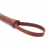 maroon leather whip