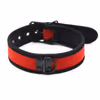 Leather collar, red (chain not included)
