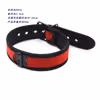Leather collar, red (chain not included)
