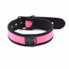 Leather choker, pink (chain not included)