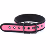 Leather choker, pink (chain not included)