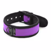Leather collar, purple (chain not included)