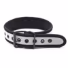 Leather collar, gray (chain not included)